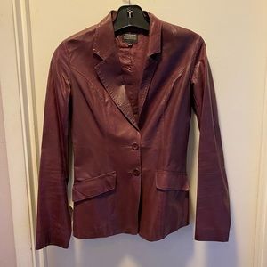 Jacob purple vintage leather blazer, size XS